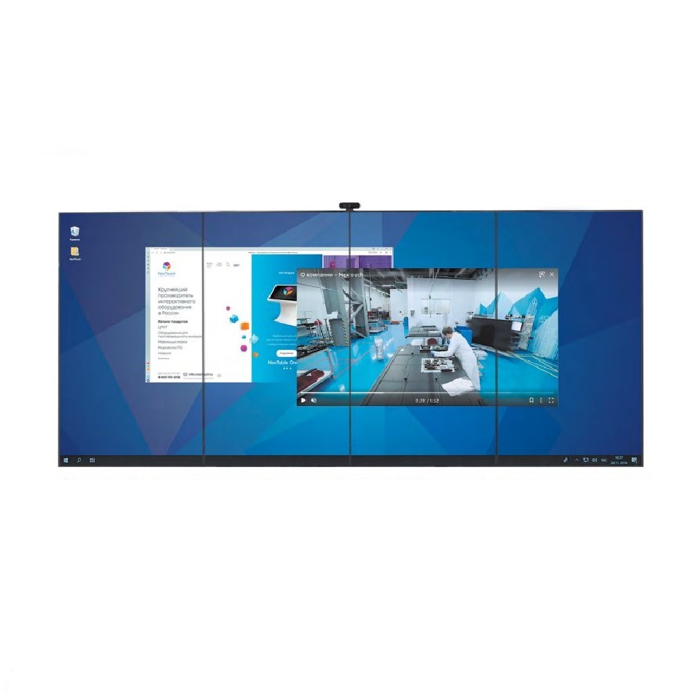 Interaktiv video devori 4x1 NextWall 122 dyuymli Multitouch