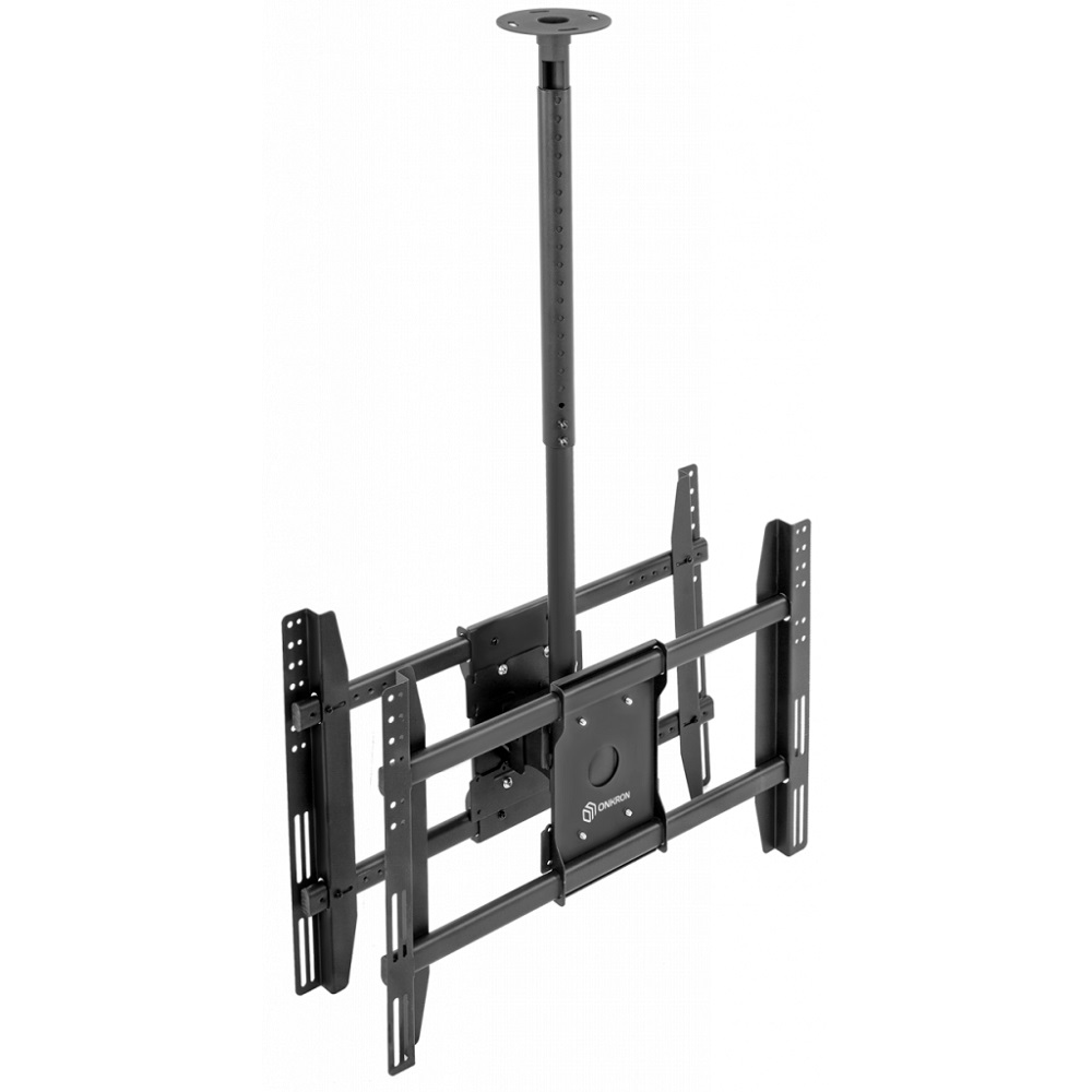 Кронштейн потолочный для двух панелей ONKRON N3L Black для размера 40”- 80"