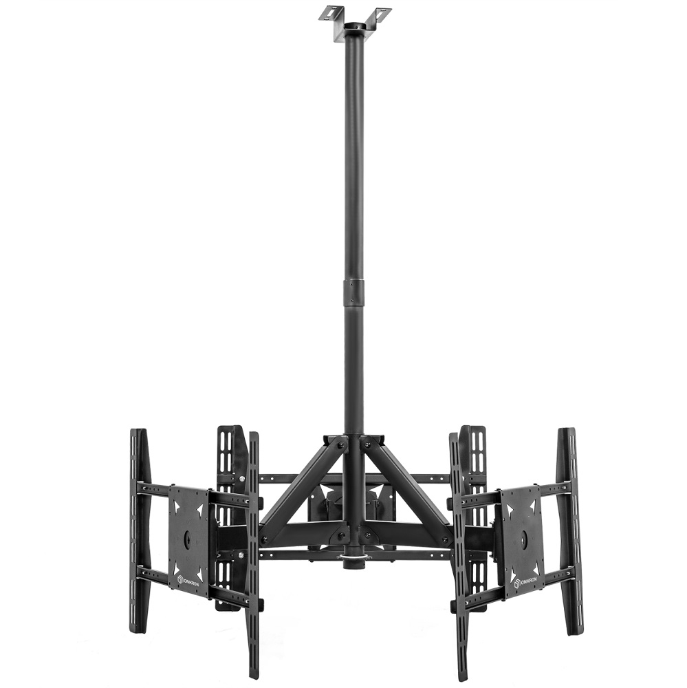 Кронштейн потолочный для трех панелей ONKRON CPRO2L-3 Black для размера 32”- 63"