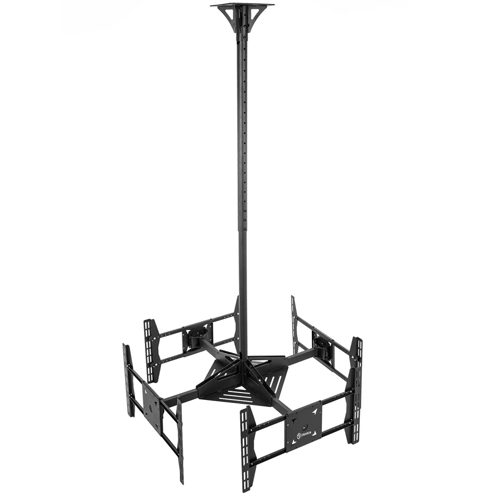 Кронштейн потолочный для четырех панелей ONKRON CPRO2L-4 Black для размера 32”- 55"