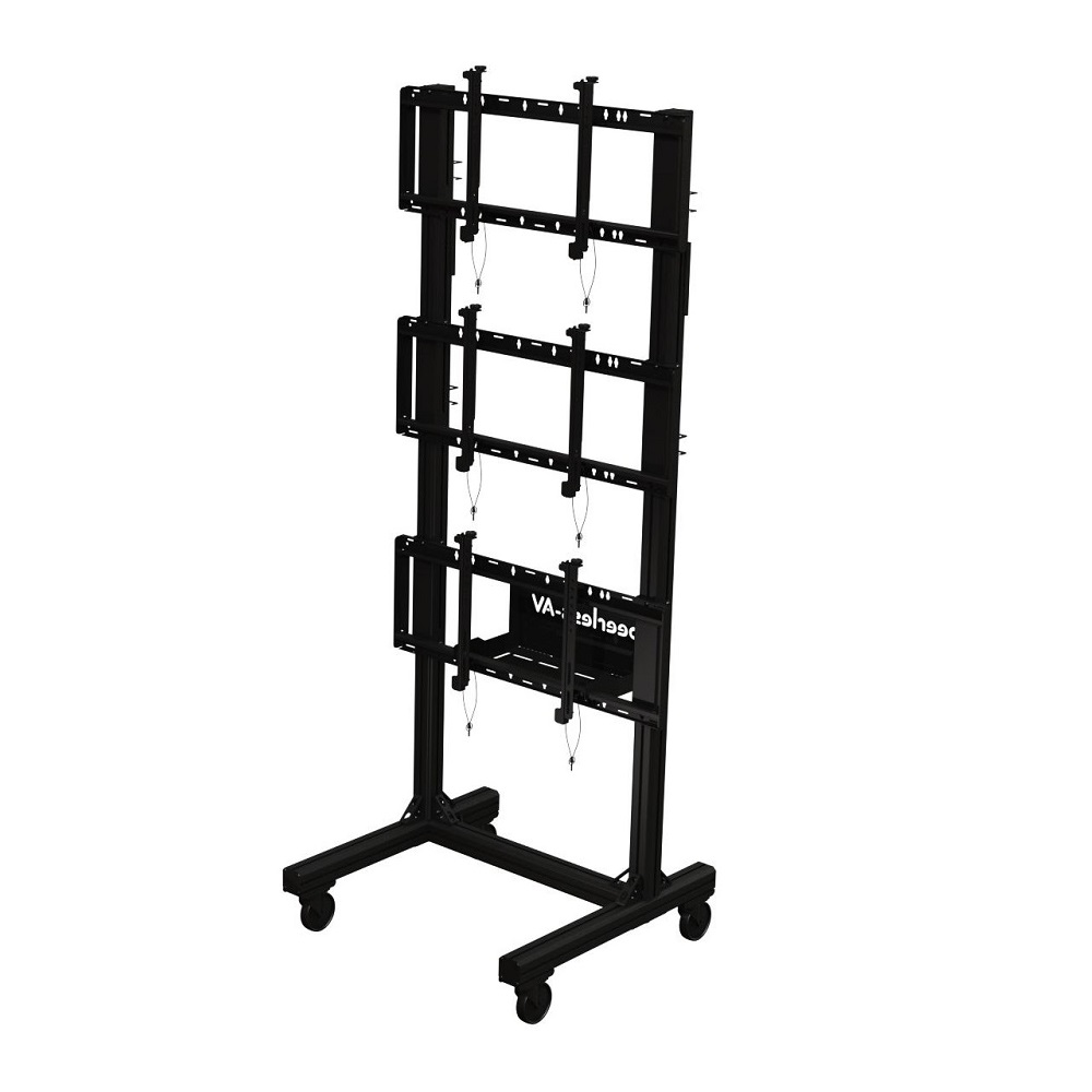 Мобильная напольная стойка для создания конфигурации 1х3 Peerless-AV DS-C560-1x3 для размера 46-60"