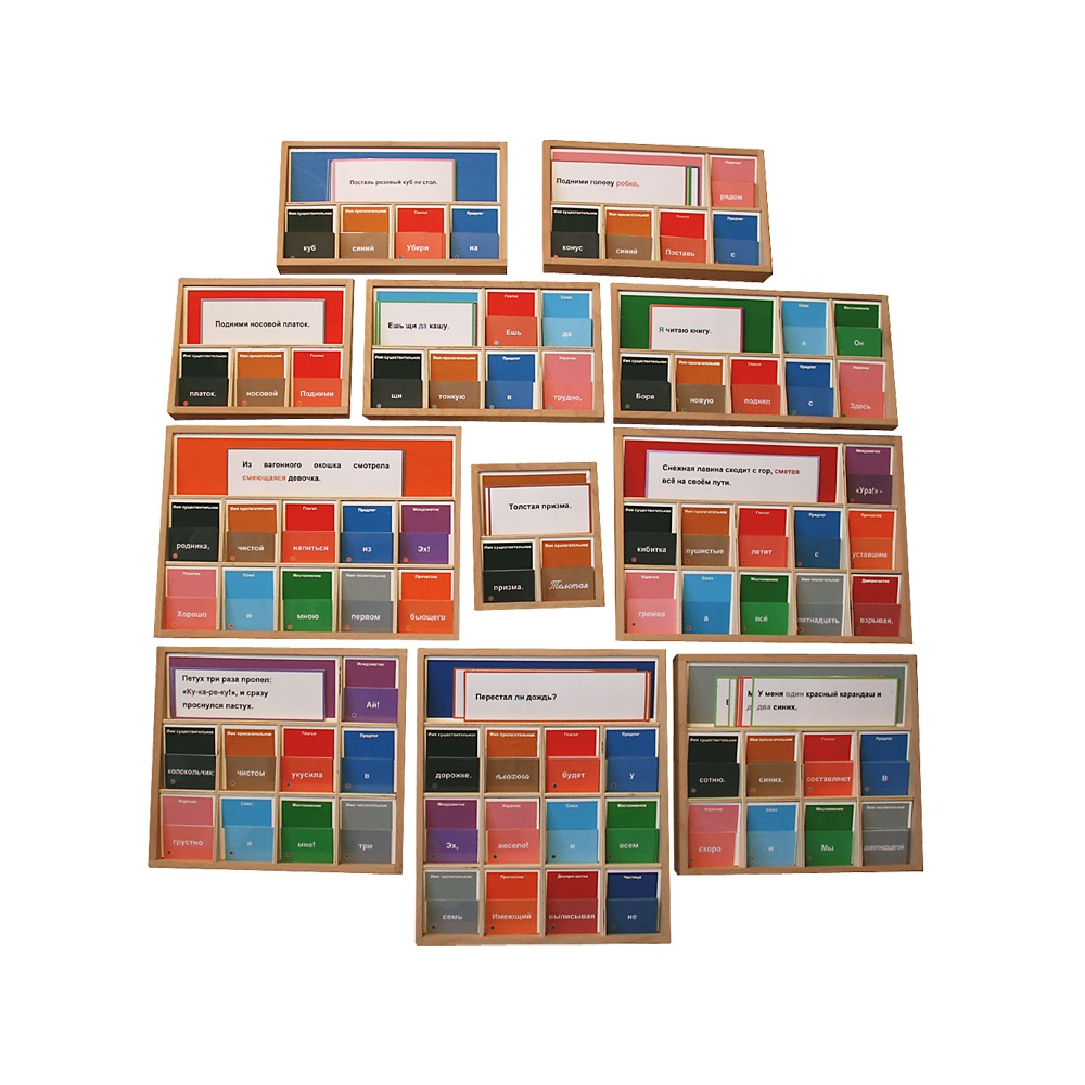 Didactic game: Montessori grammar boxes