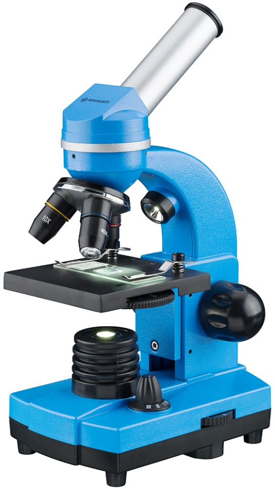 Оптический микроскоп Bresser Junior Biolux SEL 40–1600x, синий