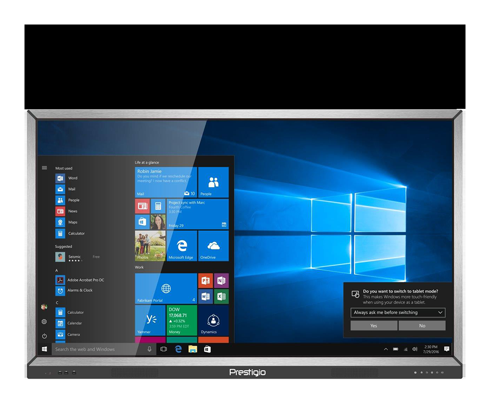 Интерактивная панель Prestigio MultiBoard 86" UHD, L-series PMB728L860