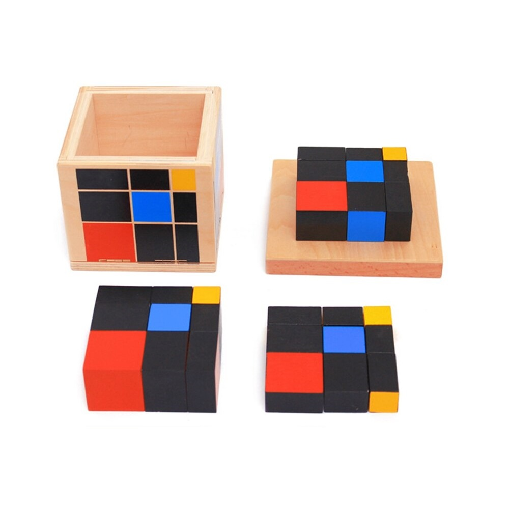 Didactic game: Trinomial cube "Montessori"