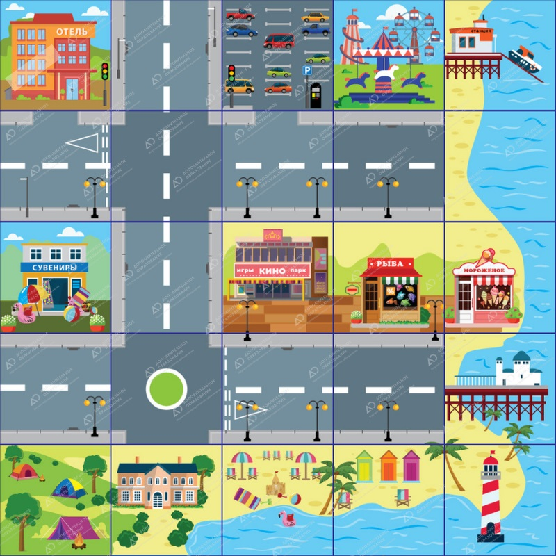 Логобот "Пчелка" коврик "Пляж"
