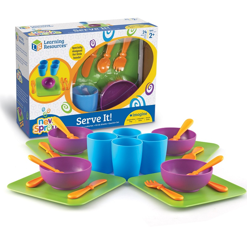Развивающий игровой набор Мы растем "Сервируем стол" Learning Resources LER3294 (игрушечная посуда, 24 элемента)