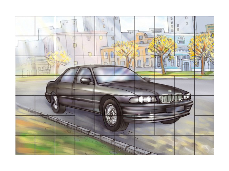 Magnetic puzzle "Car" Zarnitza