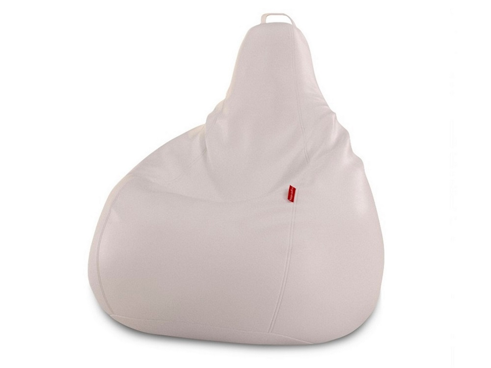Beige eco-leather beanbag chair “ALMA”