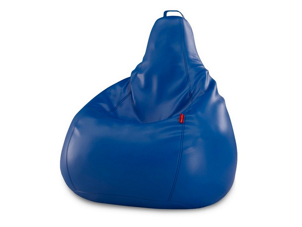Blue eco-leather bean bag chair “ALMA”
