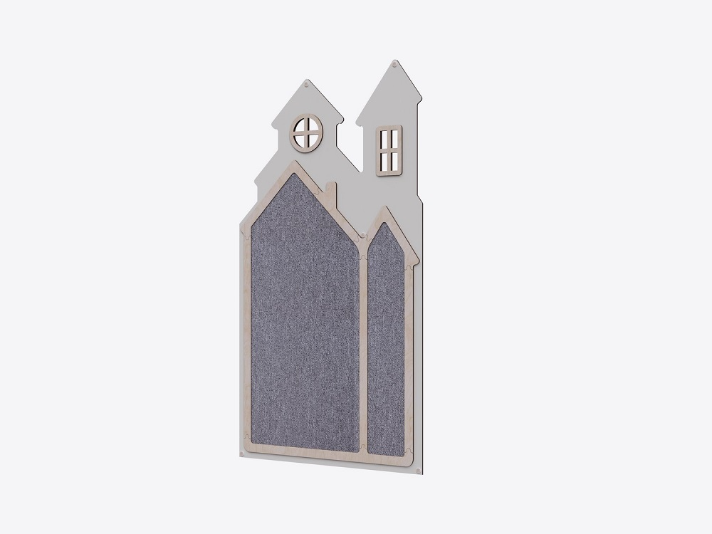 Wall panel carpet ALMA “House” (white)