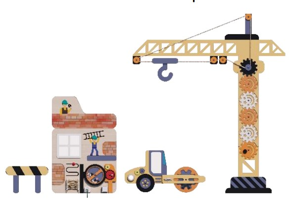 Decorative and educational panel "Construction" "Clever"