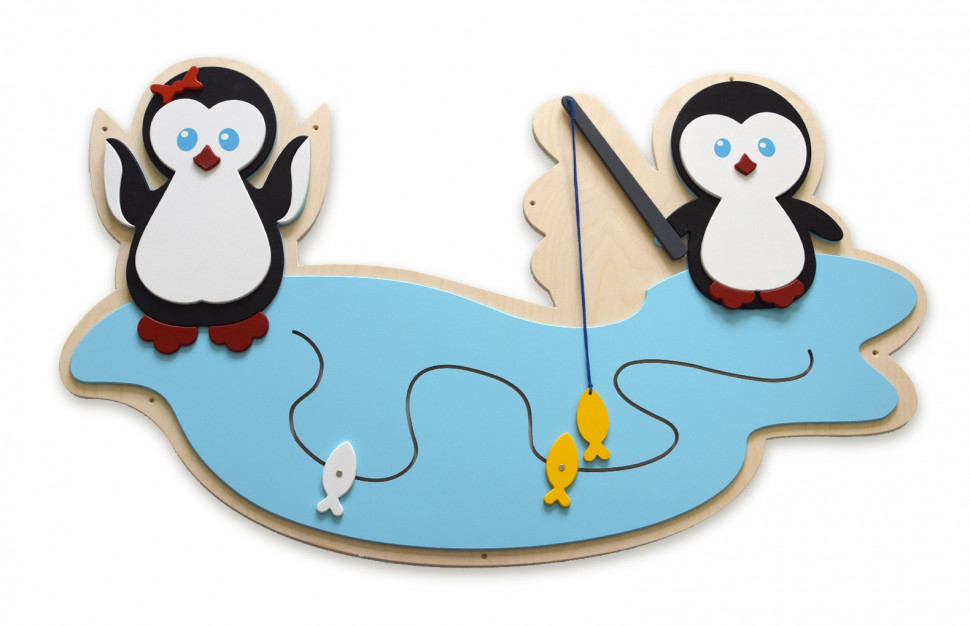 Pappado "Fisher Penguins" dekorativ va o'quv paneli