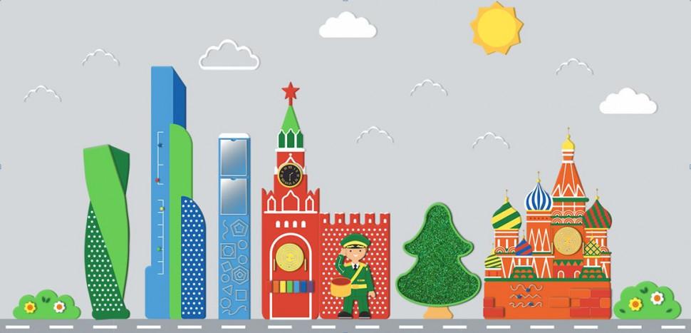 Комплект декоративно-развивающих панелей Pappado "Москва - кремль"