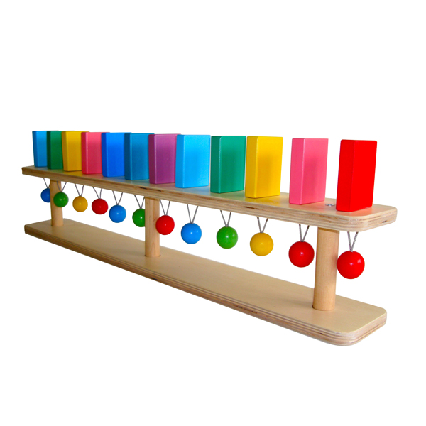 Tactile educational panel "Multi-colored dominoes" Bear