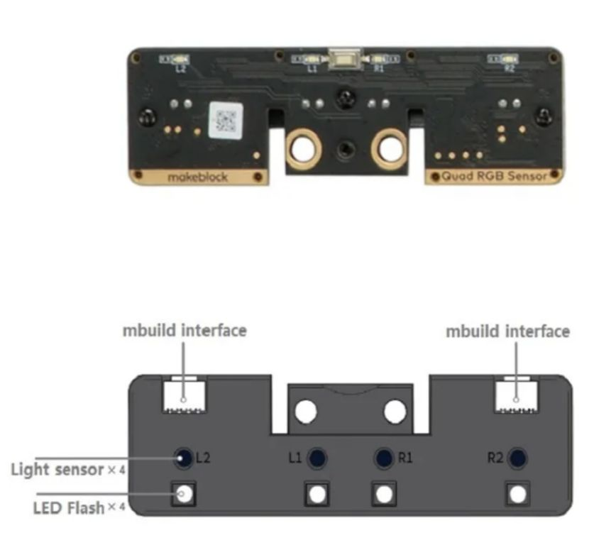 Датчик линии и цвета Makeblock Quad RGB Sensor