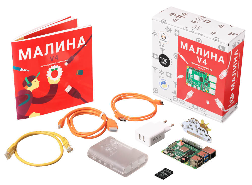 Образовательный набор Малина v4 (1 ГБ) AMP-S055