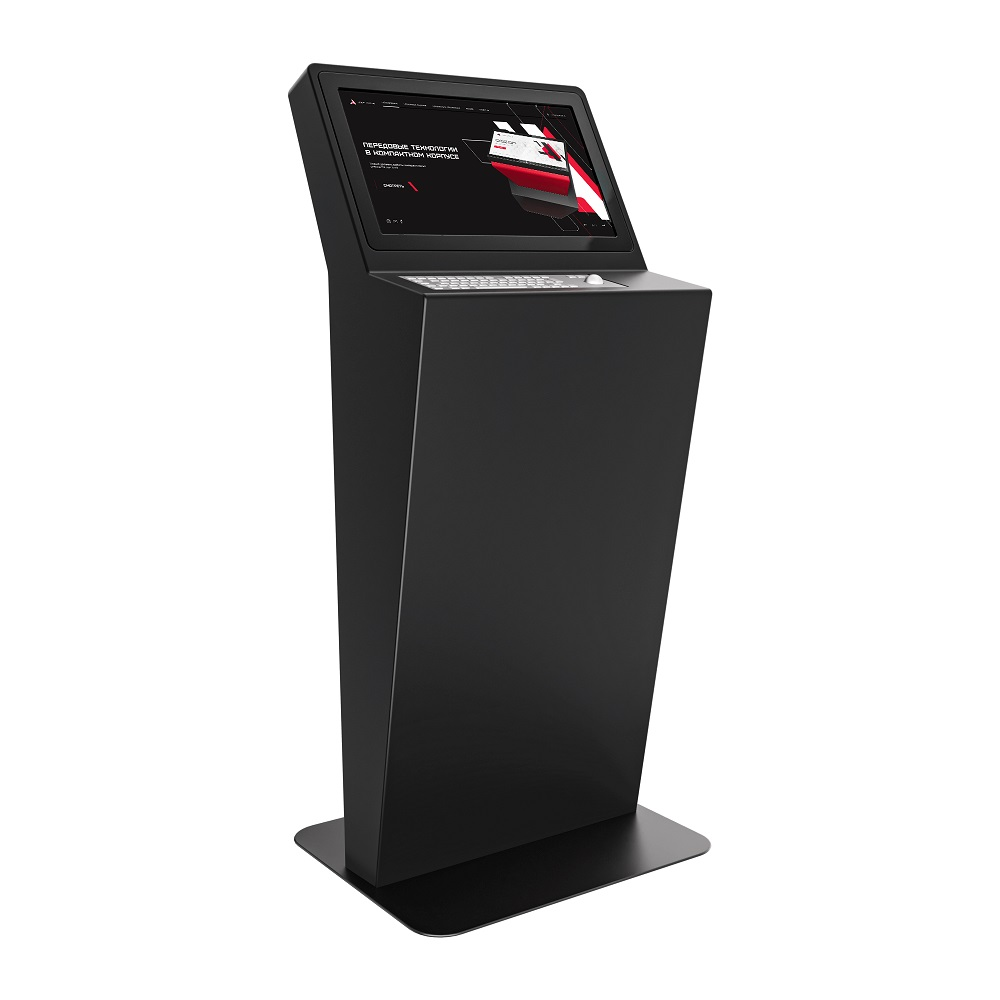 Сенсорный информационный киоск (терминал самообслуживания) AxeTech Predator 23,8" Medium с антивандальной клавиатурой