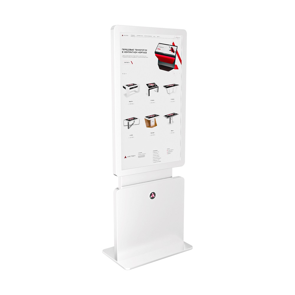 Сенсорный информационный киоск AxeTech Spin 49" Medium изменение ориентации дисплея
