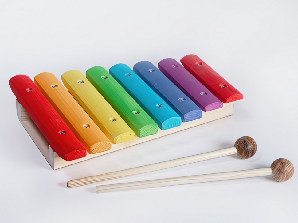 Xylophone 8 notes, color, Music for Children