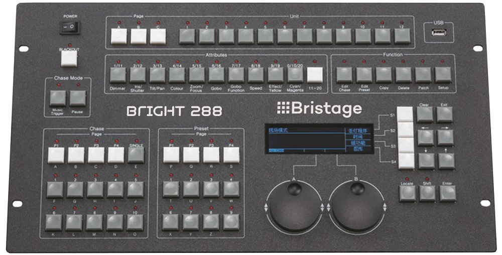 Bristage BRIGHT 288 yorug'lik boshqaruv paneli