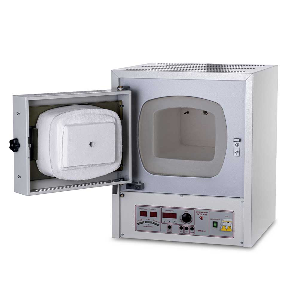 Муфельная печь ЭКПС-10 СПУ мод. 4008 (10 л, 1100 °C, многоступенчатый терморегулятор МКУ, без вытяжки)