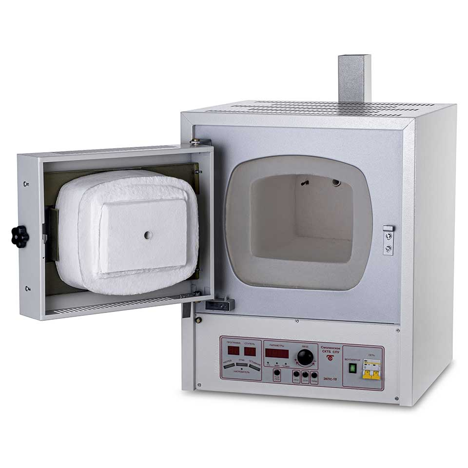 Муфельная печь ЭКПС-10 СПУ мод. 4009 (10 л, 1100 °C, многоступенчатый терморегулятор МКУ, с вытяжкой)