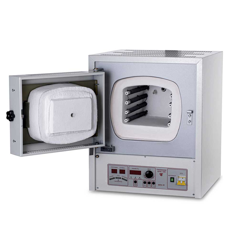 Муфельная печь ЭКПС-10 СПУ мод. 4106 (10 л, 1300 °C, многоступенчатый терморегулятор МКУ, без вытяжки)