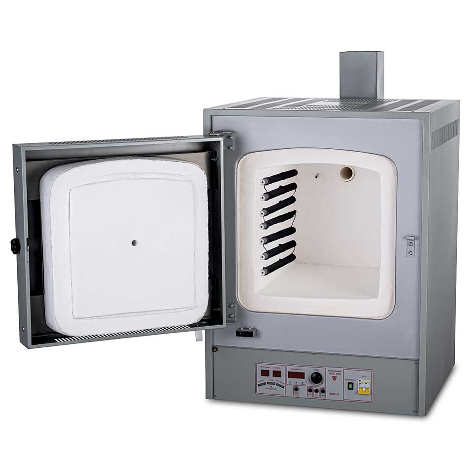 Муфельная печь ЭКПС-50 СПУ мод. 5007 (50 л, 1250 °C, многоступенчатый терморегулятор, с вытяжкой)