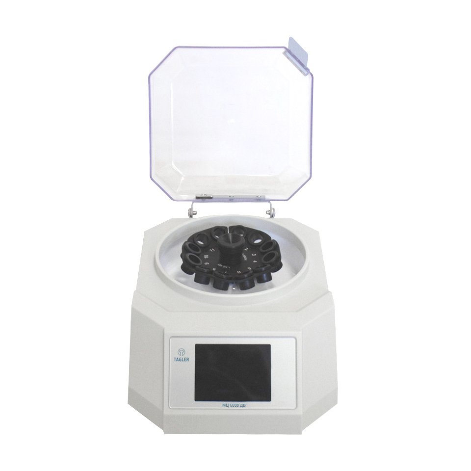 Laboratoriya santrifüj-vorteks TAGLER MTs-6000DV (daqiqada 6000 aylanish tezligigacha, 12x2 ml, displeyli, dasturlashtiriladigan)