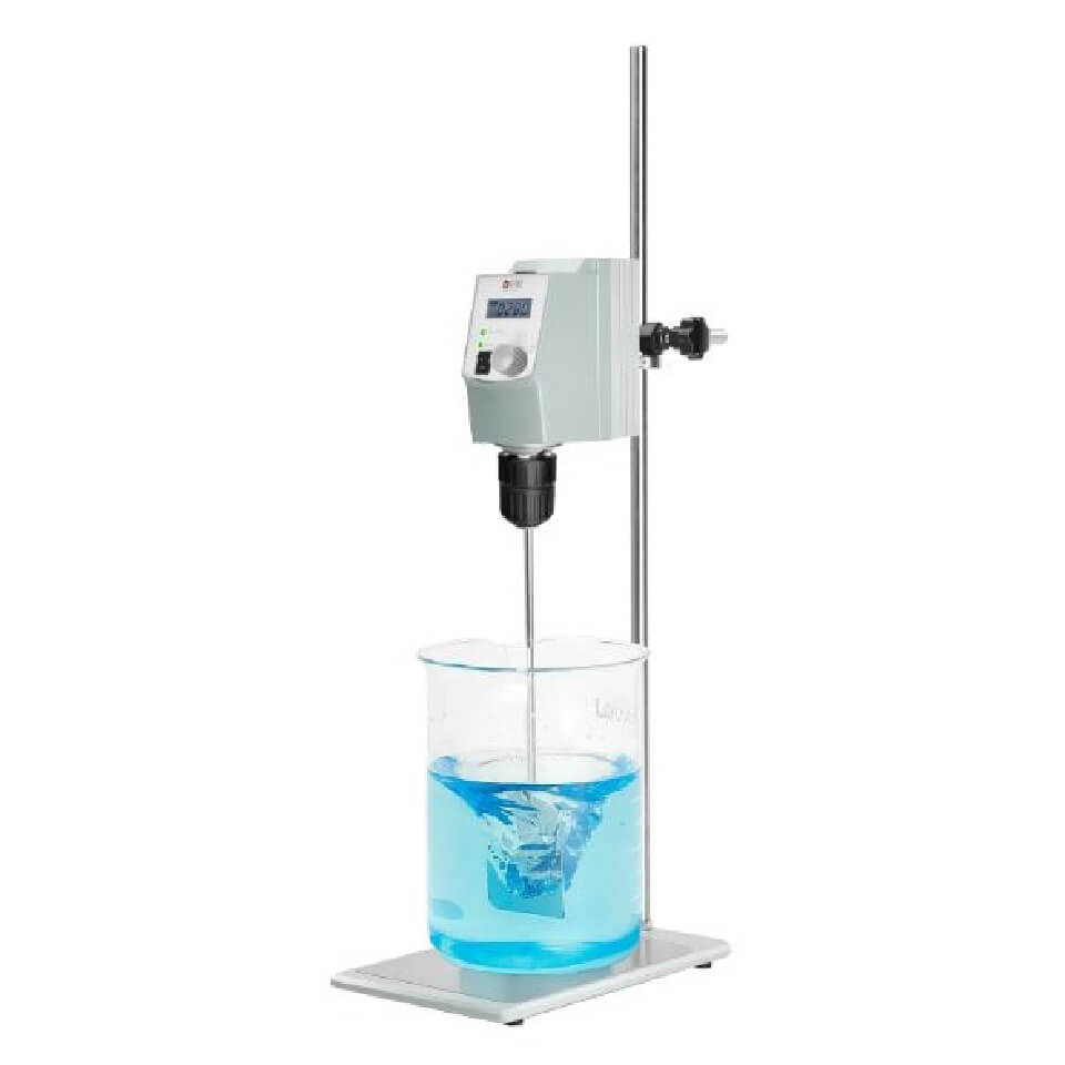 Top drive mixer DLAB OS70-Pro (70 l, 50…1100 rpm), art. 8033300100; with large stand and large propeller stirrer + art. 18900497 + art. 18900478