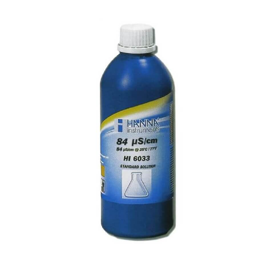Раствор для калибровки HANNA HI 6033 (84 мкСм/см, 500 мл) с сертификатом