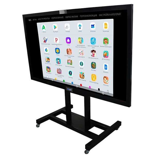 Интерактивная панель InterTouch 65" IP-65 AS с напольной мобильной стойкой