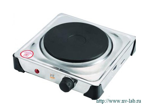 Электроплитка Irit IR-8201 1-конф.с терморегу., закр.спираль, 1,0кВт корпус-нержавейка