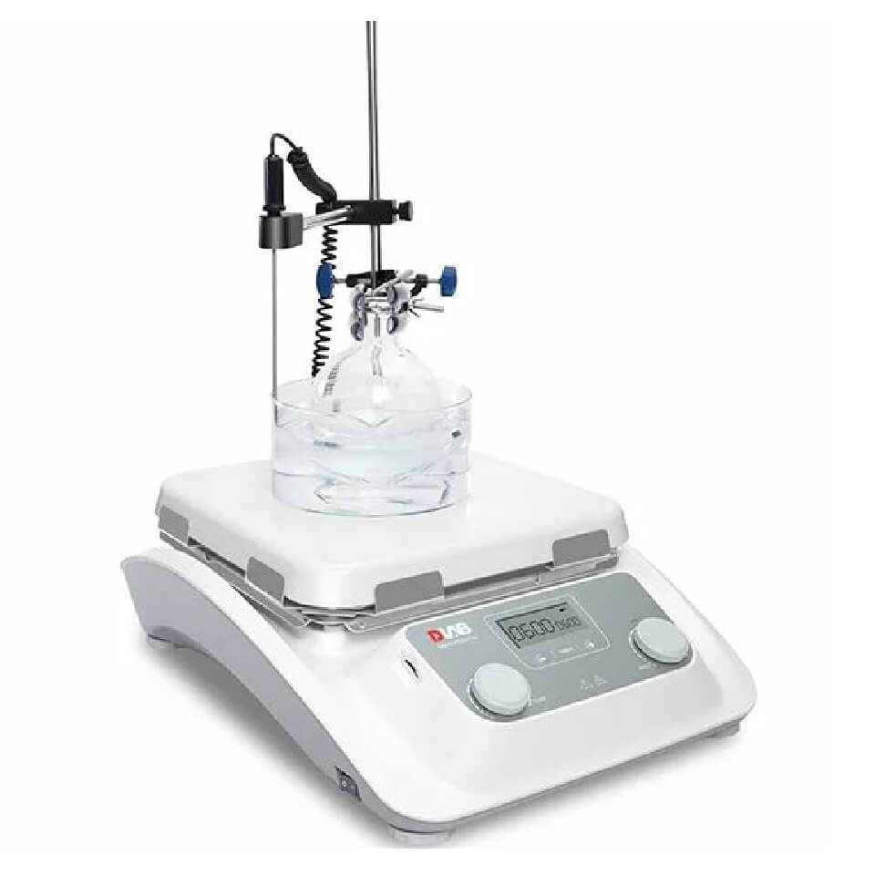 Мешалка магнитная DLAB MS10-H500-Pro, вар. 2 (30 л, 100…1500 об/мин, 500 °C), арт. 8130132117 + 18900016 + 18900017