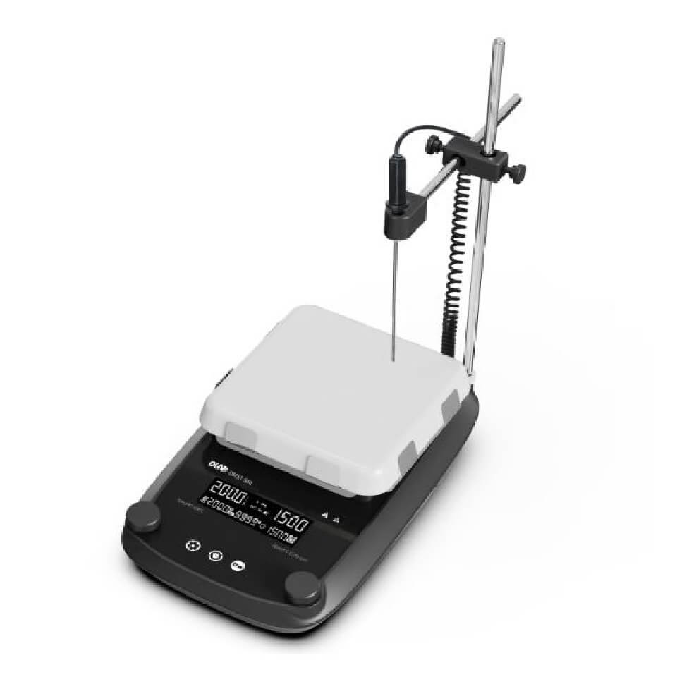 Мешалка магнитная DLAB DMS7-550М (20 л, 50...1100 об/мин, 550 °C), арт. 8021482211; с термодатчиком и штативом (package), арт. 8121482211