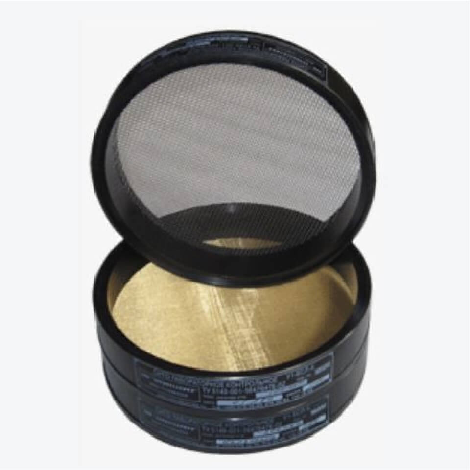 Nazorat elegi Zernotechnika U1-ESL-K D200 H38, metall to'qilgan, zanglamaydigan po'lat. po'lat, HDPE, to'r 0,1 mm