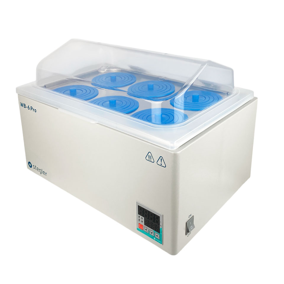 Water bath Stegler WB-6 Pro (23 l, Troom +5...100 °C, 6 places)