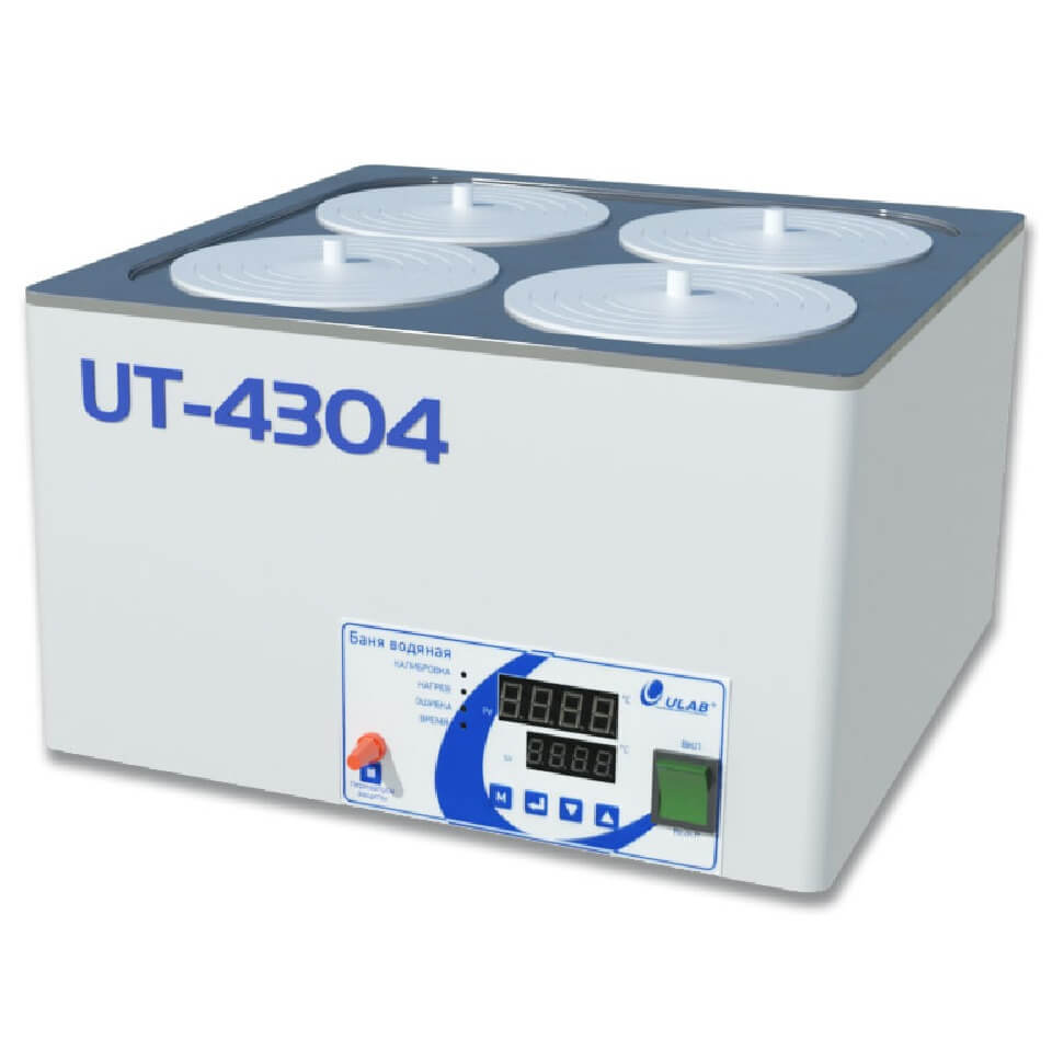 Water bath ULAB UT-4304 (12.5 l, Troom +5...+100 °C, 4 places)