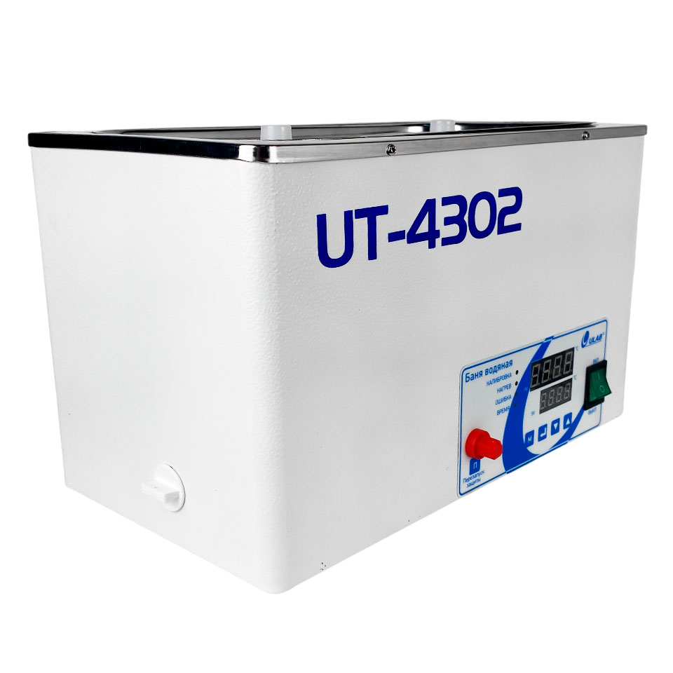 Water bath ULAB UT-4302 (6.5 l, Troom +5...+100 °C, 2 places)