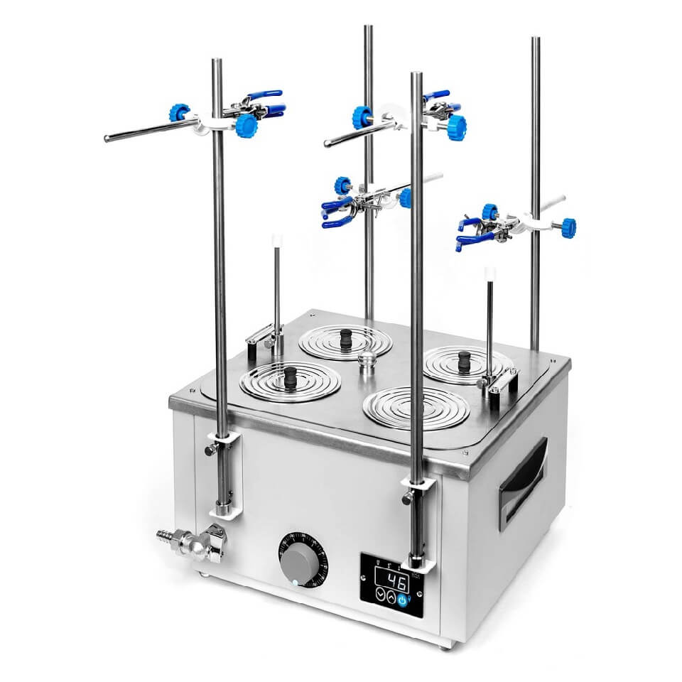 Laboratory bath Termex LB41-Sh (8 l, Troom +5…+200 °C, 4 places, 4 stands)