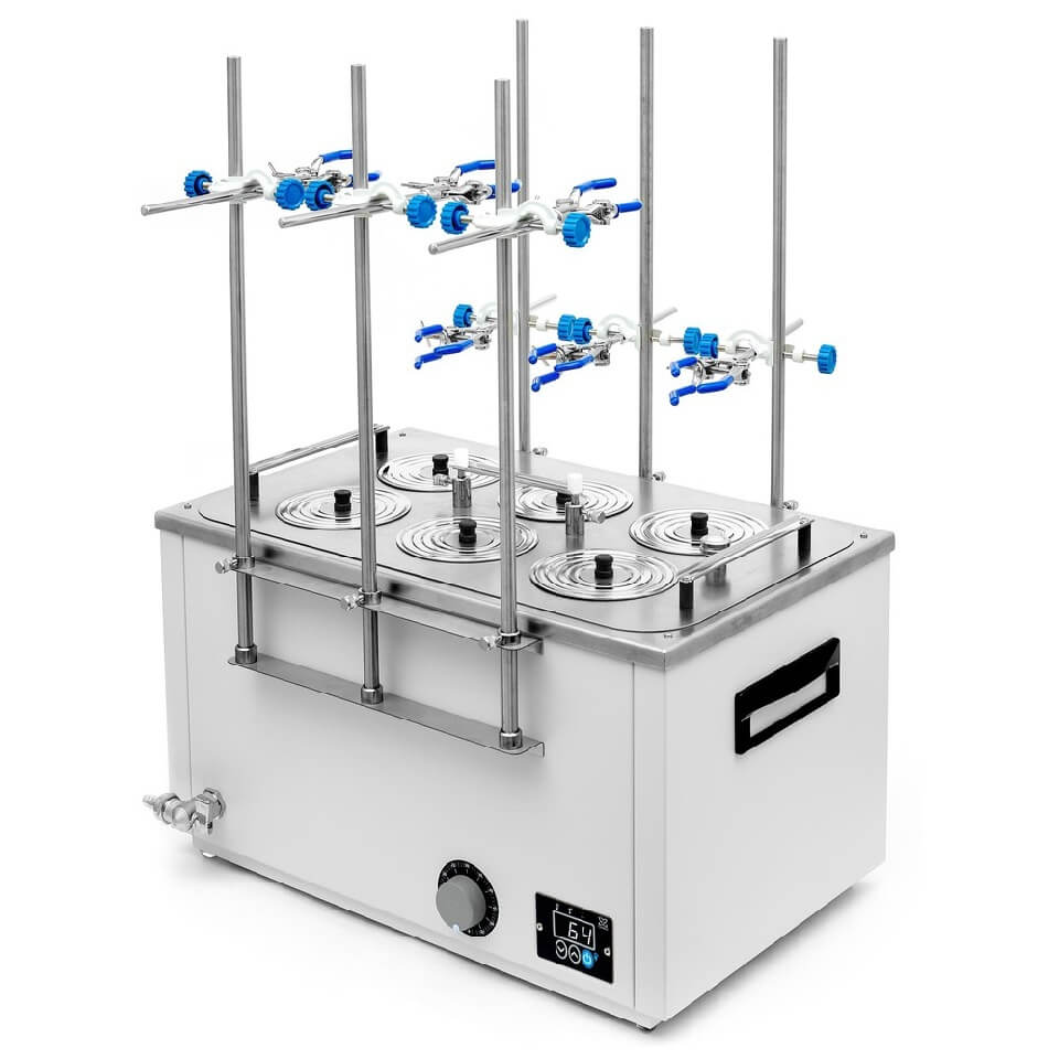 Laboratory bath Termex LB63-Sh (25 l, Troom +5…+200 °C, 6 places, 6 stands)