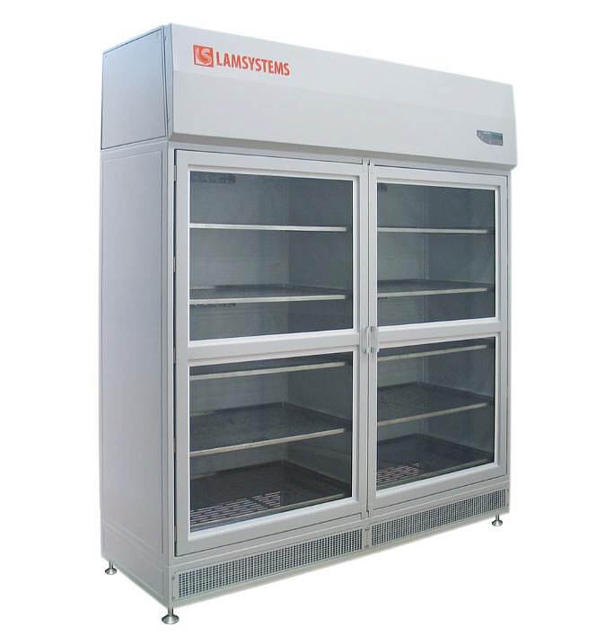 Sterile storage cabinet with hinged doors and UV lamps for pharmaceutical production (KD 442.180.30, art. 2R-S.420-18PHARM)
