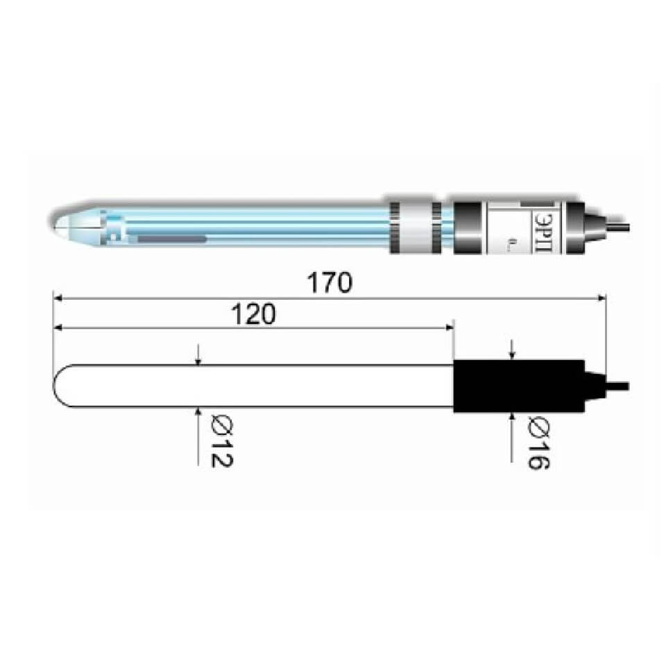Redoks elektrodi ERP-105 (shisha)