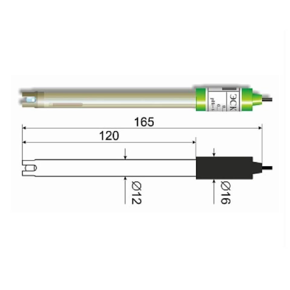 Kombinatsiyalangan elektrod ESK-10308/4 (shisha)