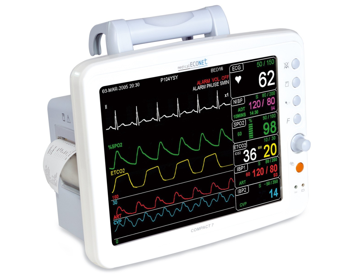 Yotoq yonidagi bemor monitori Compact 7 (Econet GMBH)