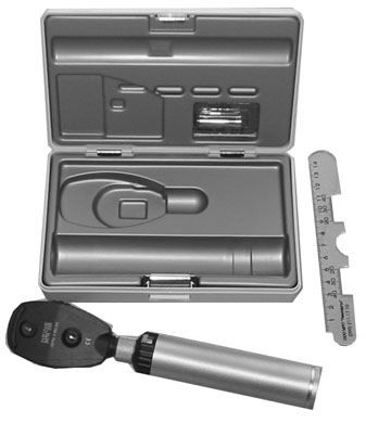 Ophthalmoscope Heine Beta 200 3.5V (ophthalmoscope, battery handle, spare lamp, case)