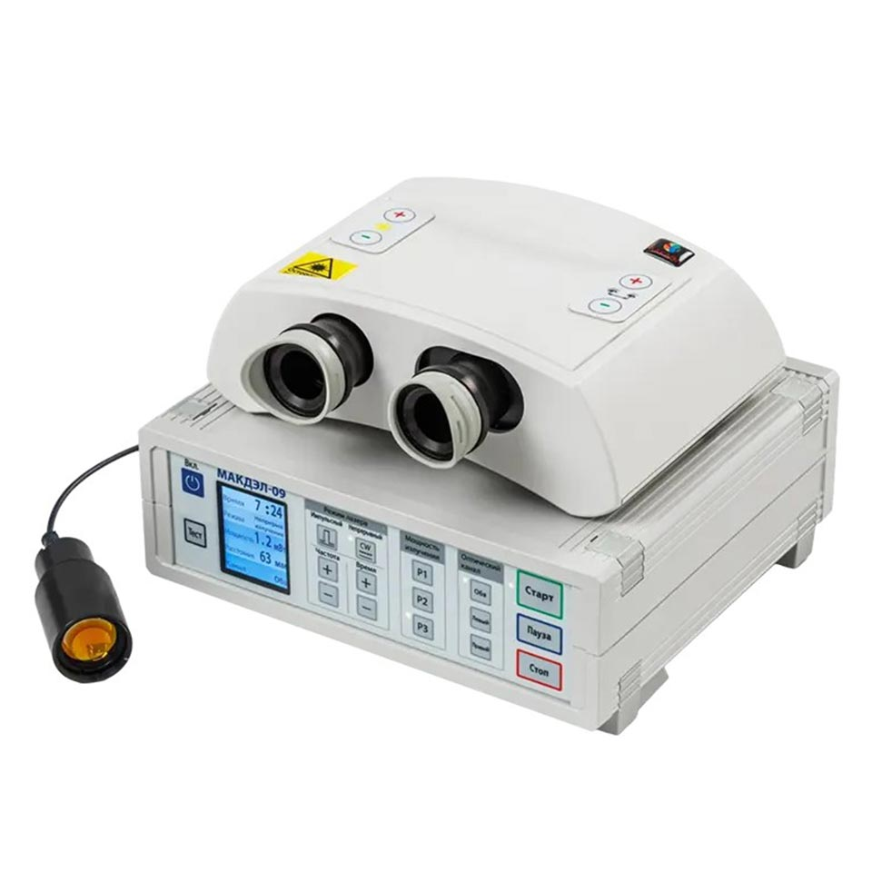 MAKDEL-09 akkomodativ ko'rish buzilishini tuzatish uchun IR lazer qurilmasi