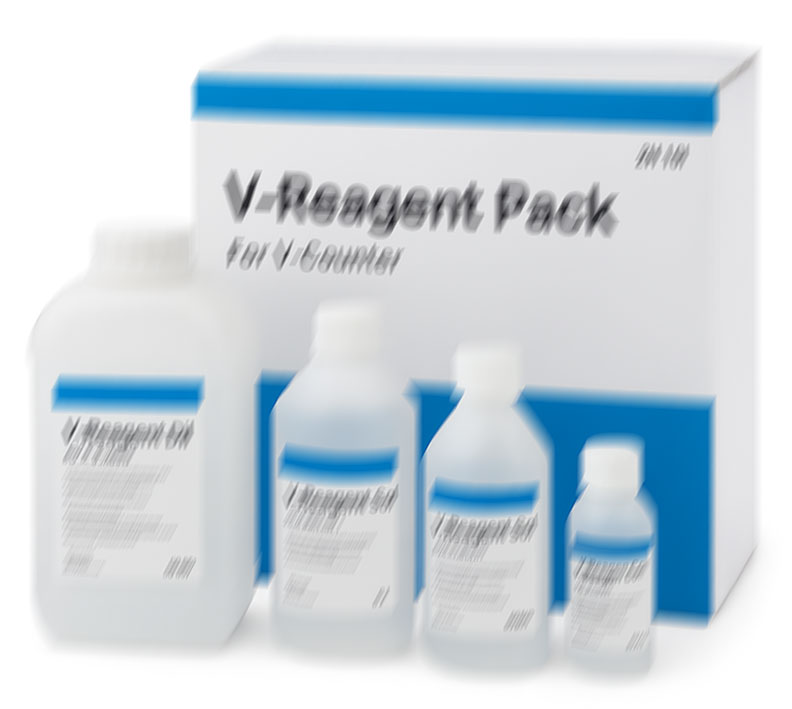 V-Counter analizatori uchun 1800 ta sinov uchun (yopiq rejimda) reagent to'plami V-Reagent to'plami