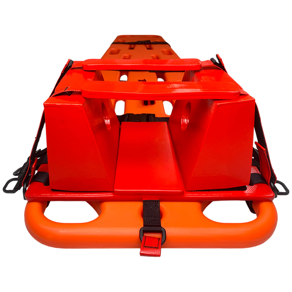Rigid medical stretcher with straps DDJ-6C with headrest (rescue, plastic)